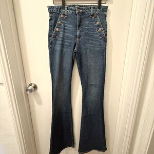 Ramy Brook Helena Mid-Rise Flare Jean - Size 27